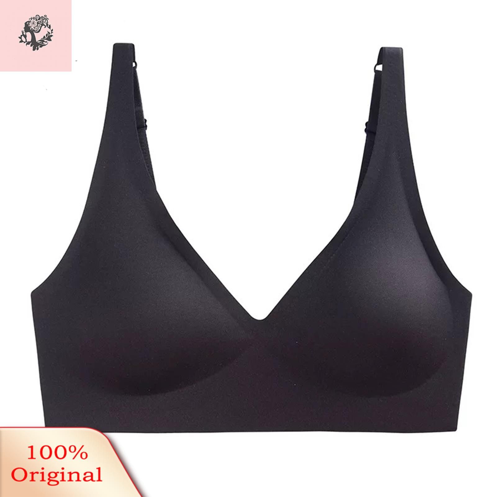 Sunnyheart Women Brassieres Solid Color High Elasticity U-shaped Lady Bra