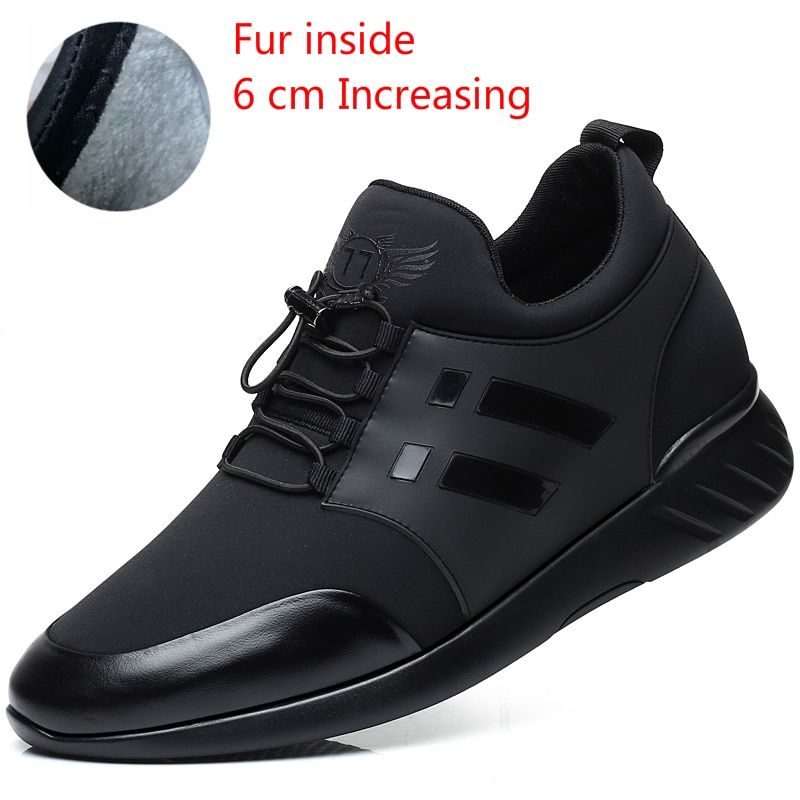 2020 Men's Fashion Sneakers Man Casual Shoes Breathable Men  Leather Shoes Big size Increasing Office Footwear