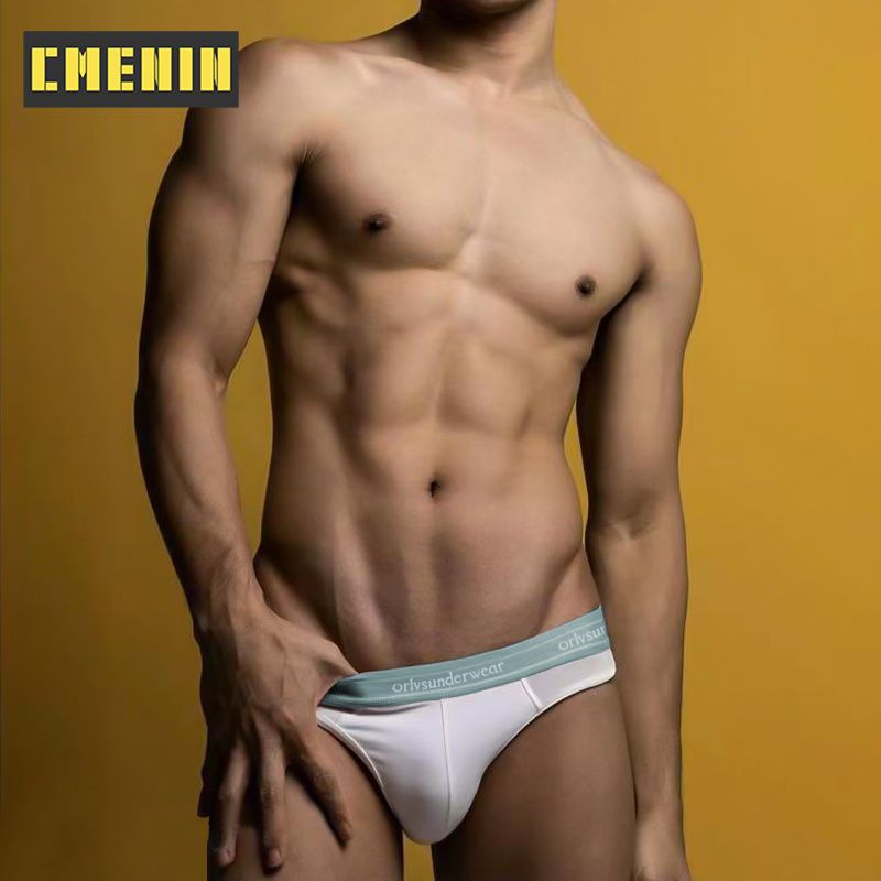 CMENIN Soft ORLVS (1 Pieces) Comfortable Nylon Underwear Men Jockstrap Briefs U Convex Men Underpants Male Panties Threadwork Mens Innerwear OR6221