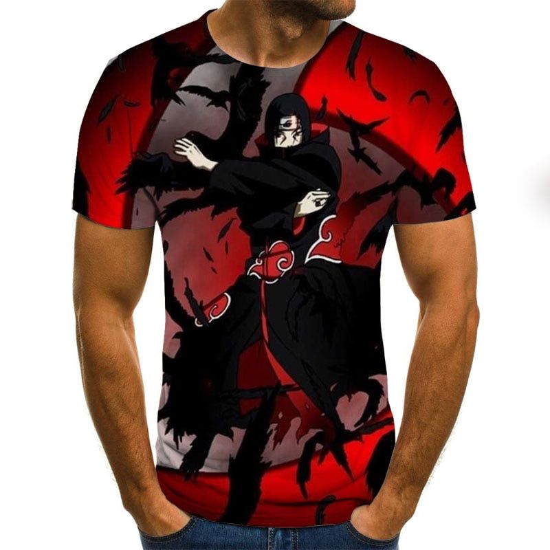 Cool Anime Harajuku Men's T-shirt Summer Fashion Cartoon T-shirt 3D Round Neck Short Sleeve Anime Casual T-shirt top Streetwear