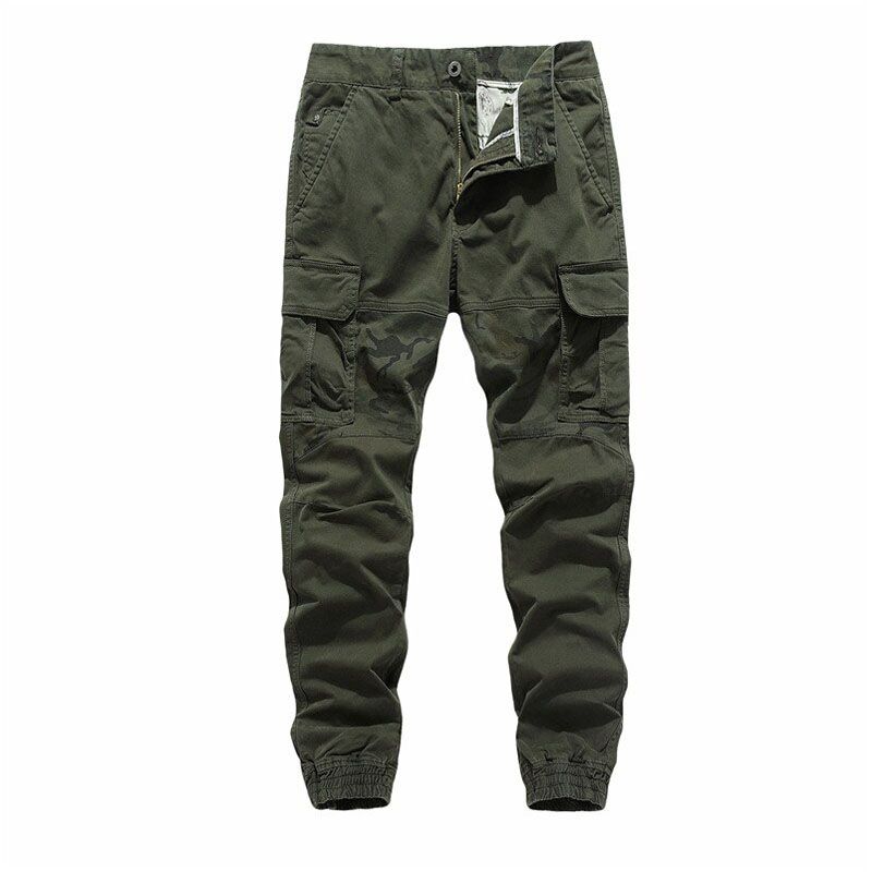Cotton Pants Men Work Trousers Spring Autumn Men Outdoor  Pants Patchwork Tactical Pants Casual Clothing Male