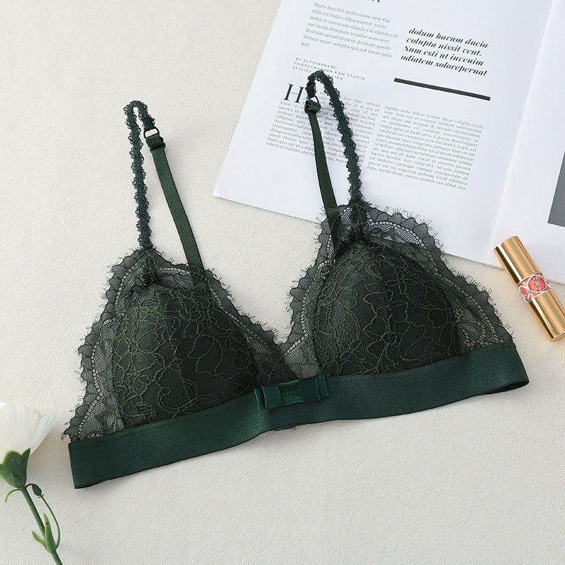 Women Lace Bra Backless Bralette Wirefree Ultrathin Lingerie  Push Up Brassiere Comfortable Breathable Female Underwear #F