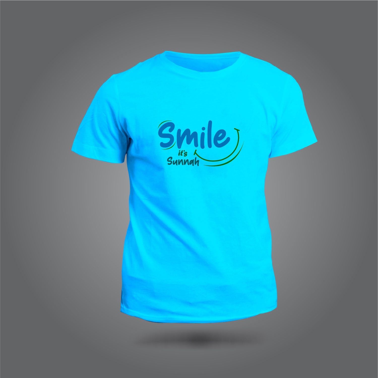 Smile it's Sunnah Design Short Sleeve Printed T-shirt