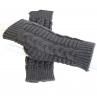 Women Winter Stretchy Half Finger Twist Knitted Glove Ridingtten Wrist Warmer