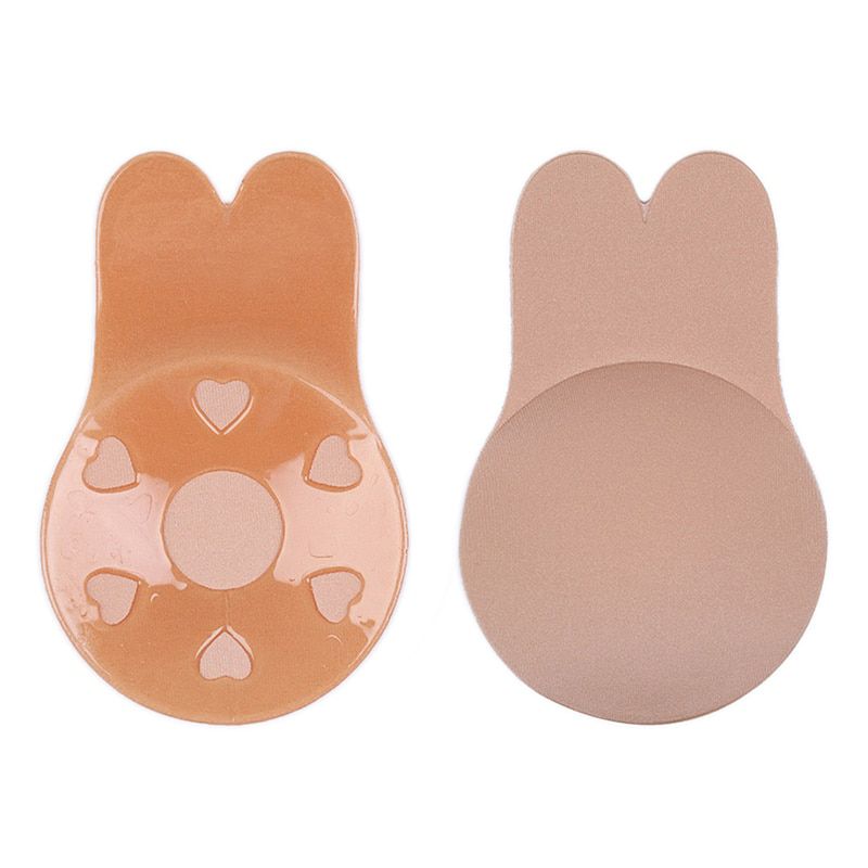 Femme Lingerie Kawaii Rabbit Bra Silicone Strapless Invisible Push Up Bras For Women Adhesive Wireless Reusable Bra Pads