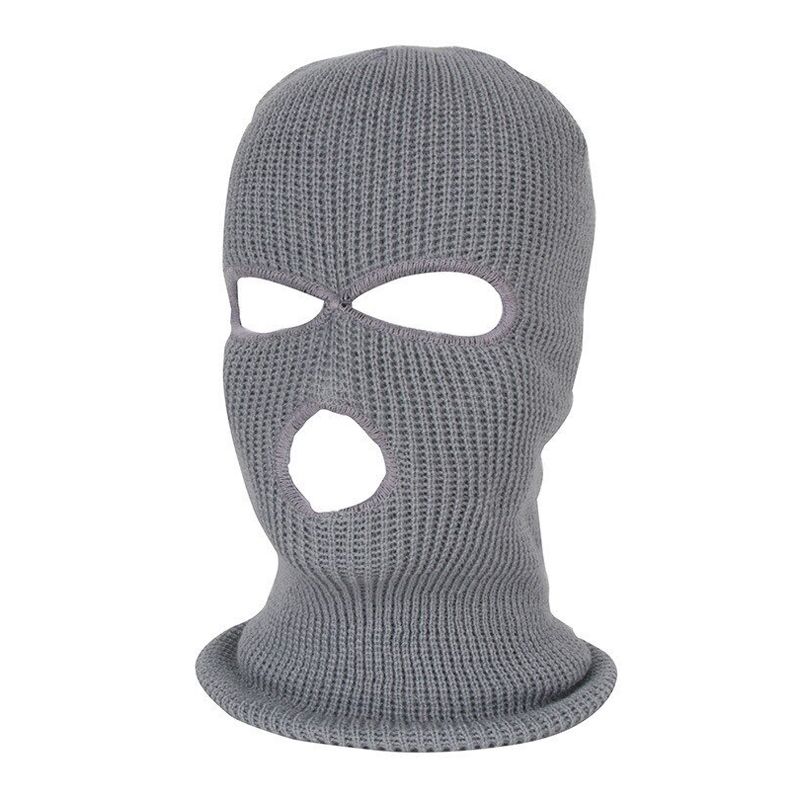 Winter Warm Full Face Cover Motorcycle Ski Hat 3 Holes BalacArmy Tactical CS Windproof Knit Beanies Hat Scarf