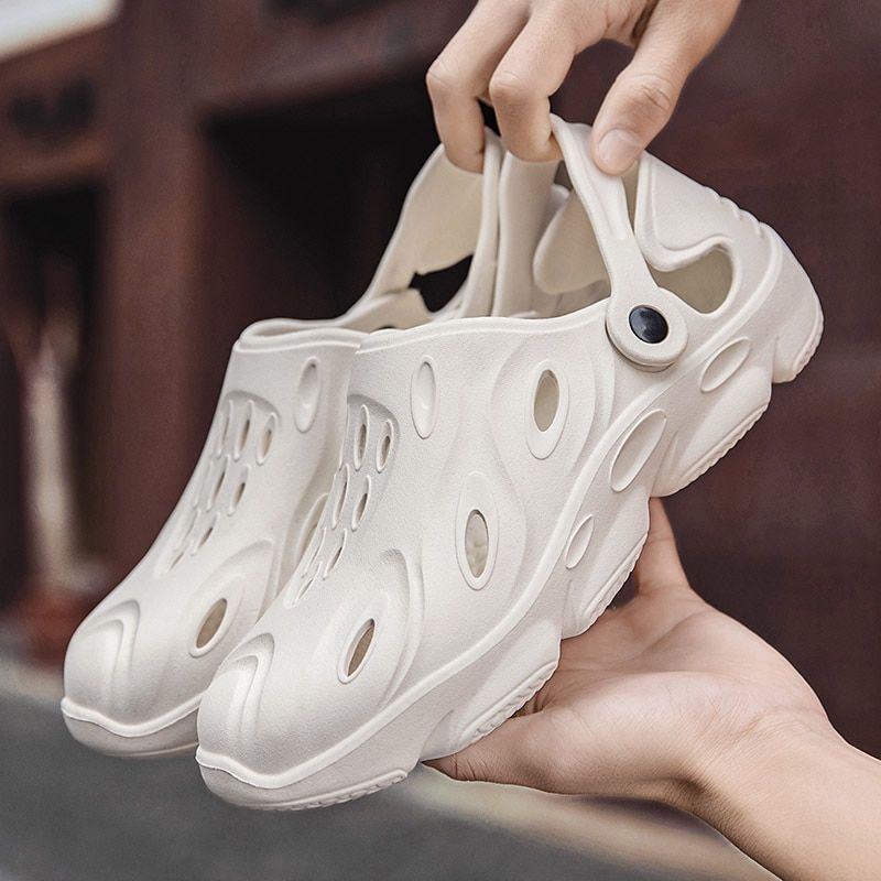 Wear Resistant Slippers 2021 Men Sandals Summer Beach Clogs Wading Men's Sandals Black White Outdoor Antiskid Sports Slippers