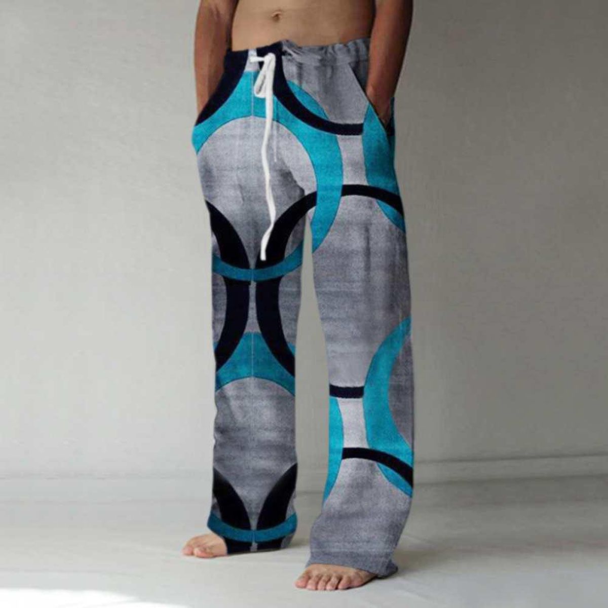 Stars and Stripes 3D All Over Print Full Length Wide Leg Pants Hipster Fashion Streetwear Oversize Sweatpants Men Clothing