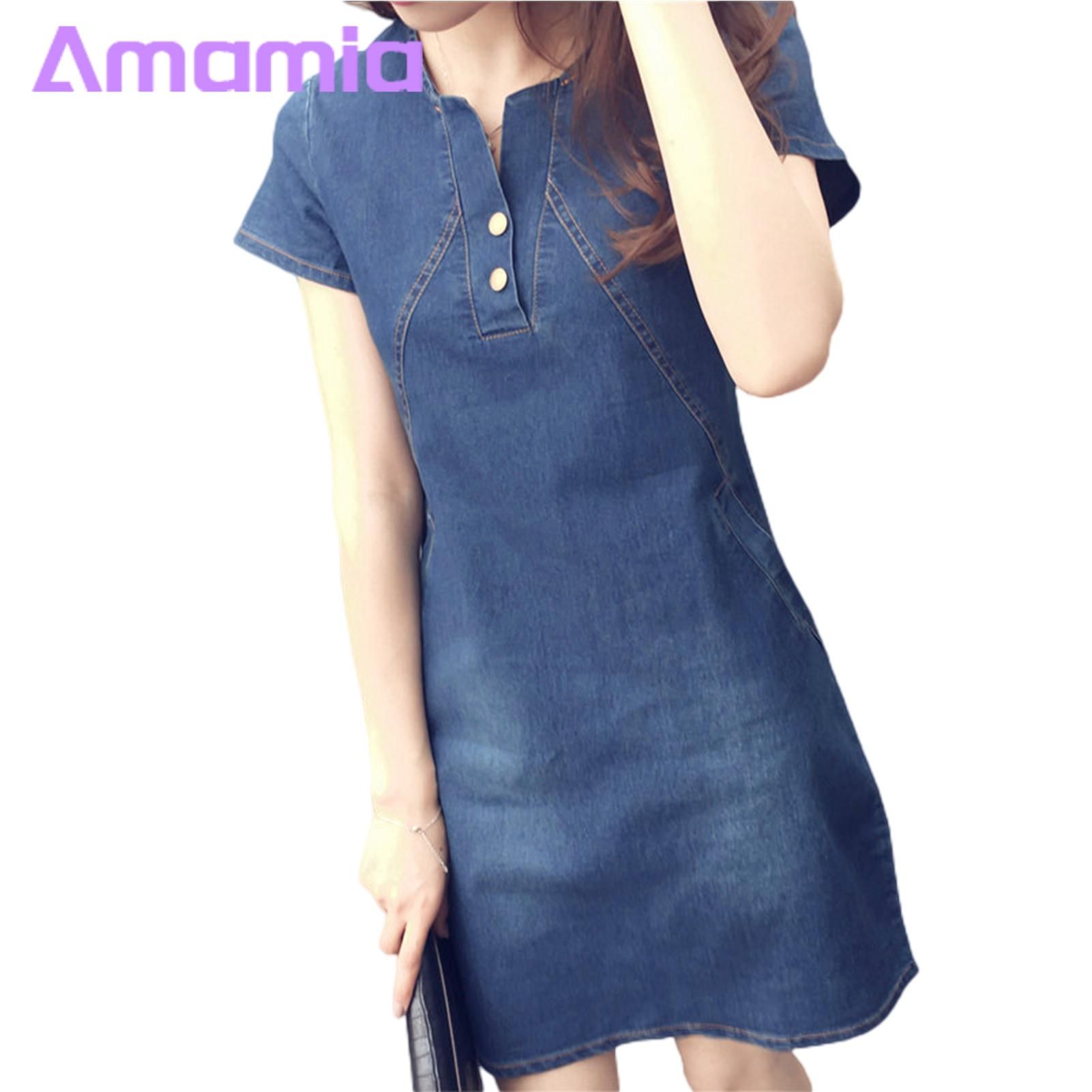 Amamia Women Dress Classic Loose Hem Summer Dress