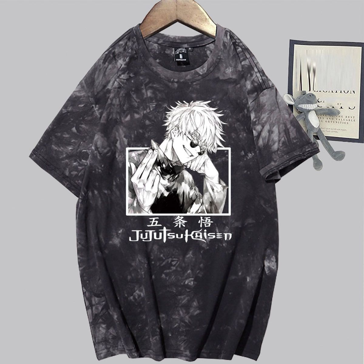 Jujutsu Kaisen Satoru Gojo T-shirt Fashion Short Sleeve O-neck Casual Tie Dye