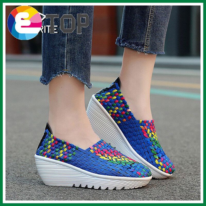 Big Size for Women Sandals Wedge Sandals for Women High Heels Sandals Elevator Shoes Bohemia Casual Shoes for Women Woven Shoes