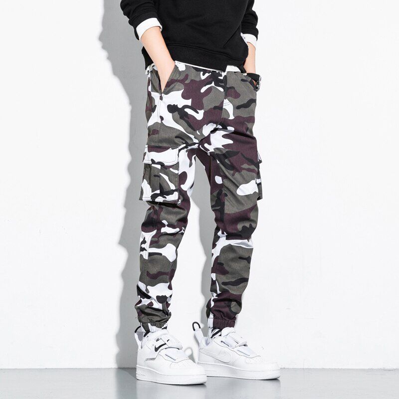 Autumn New Fashion Men  Casual Cargo Pants Men's Loose Outdoor   Pants Men Cotton Pants Plus Size