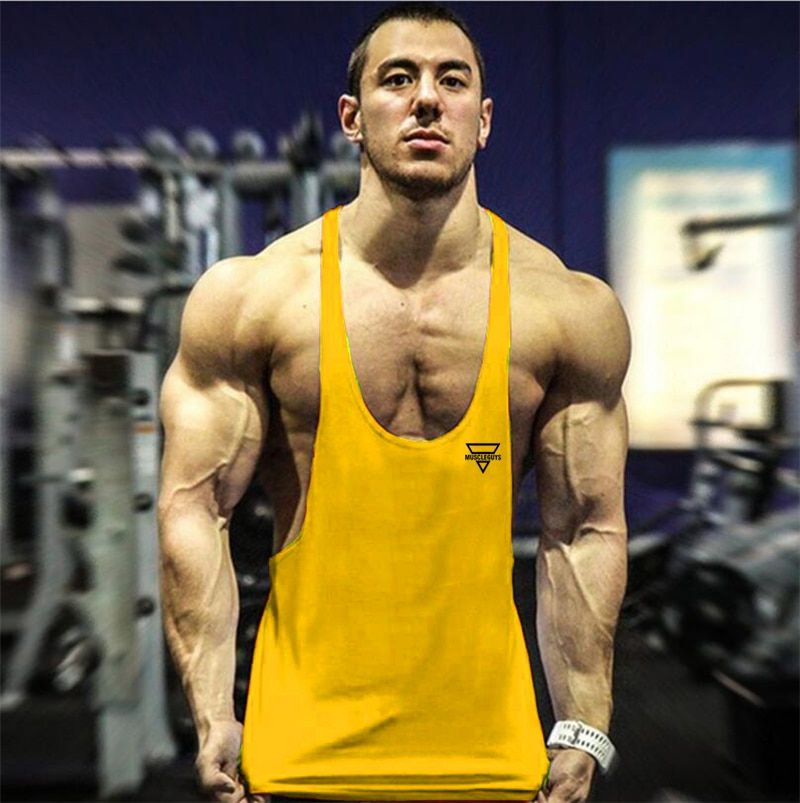 Brand Gym Mens TaTop Clothing Bodybuilding Singlets Fitness Vest Muscle Sleeveless Workout Singlets Srtswear Shirt Stringer