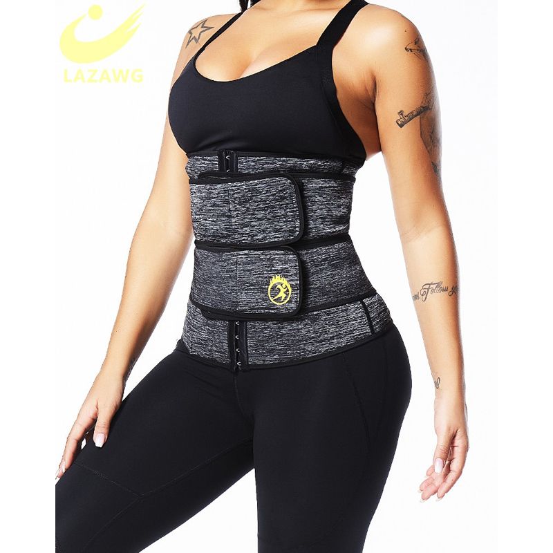 Double Belt Waist Trainer Strong Control Body Shaper for Women Sweat Neoprene Sauna Waist Cincher Weight Loss Sweat