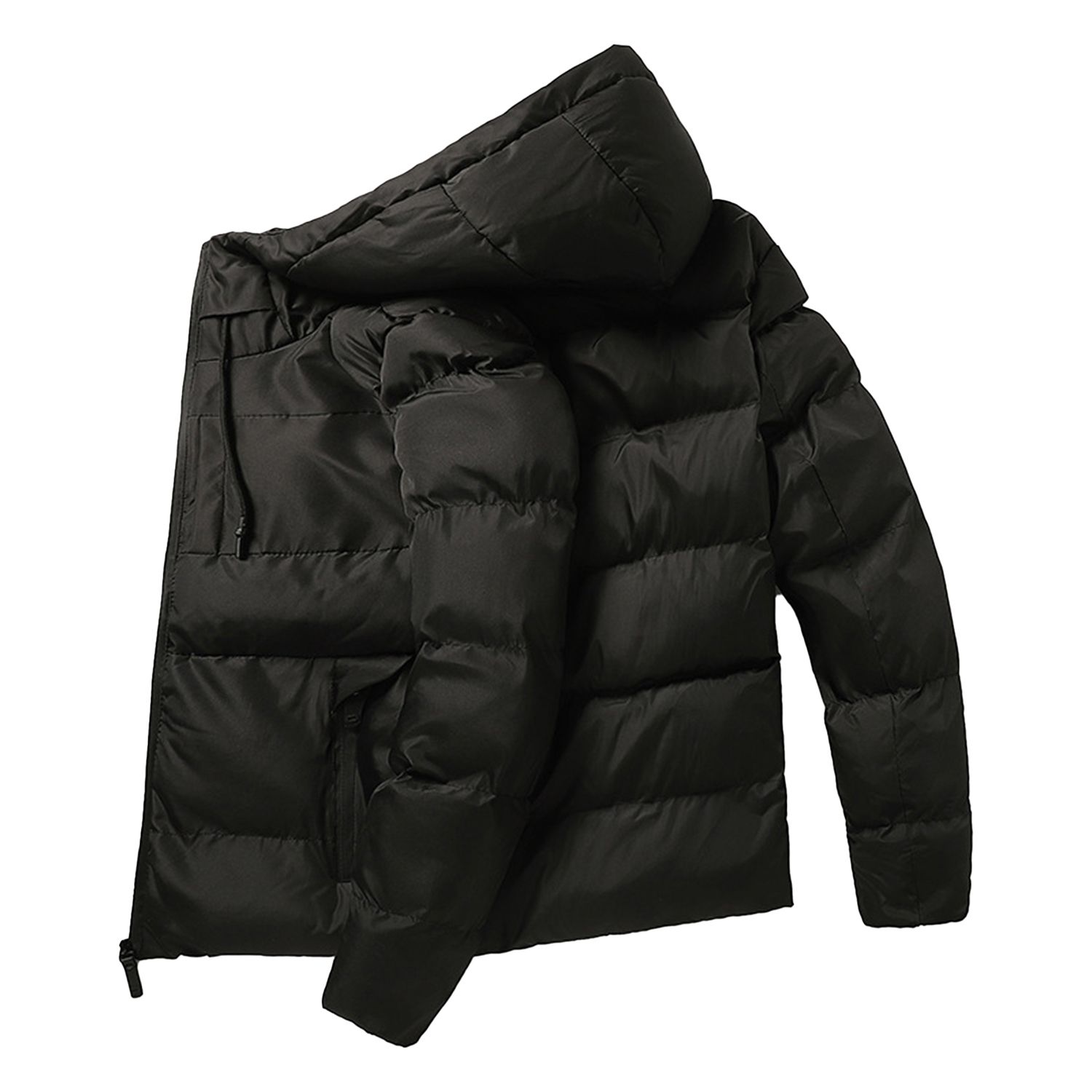 Men Jackets Zipper Fly Wear Resistant Winter Down Coat