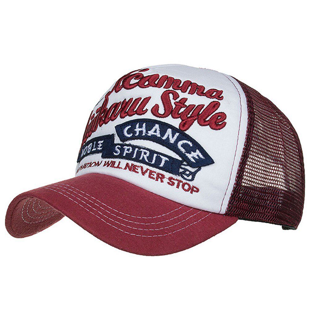 Fashion Women Men Letter Caps Adjustable Applique Embroidery Baseball Cap Hat Mesh Cap Shade verano 2019