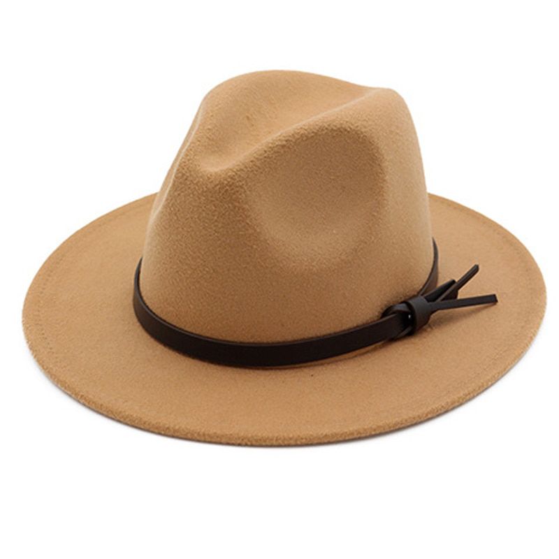 Church winter Hats For Women Bucket caps Soft Vintage Wide Brim Wool Felt Bowler Fedora Hat Floppy ClocWomen's Large Cap