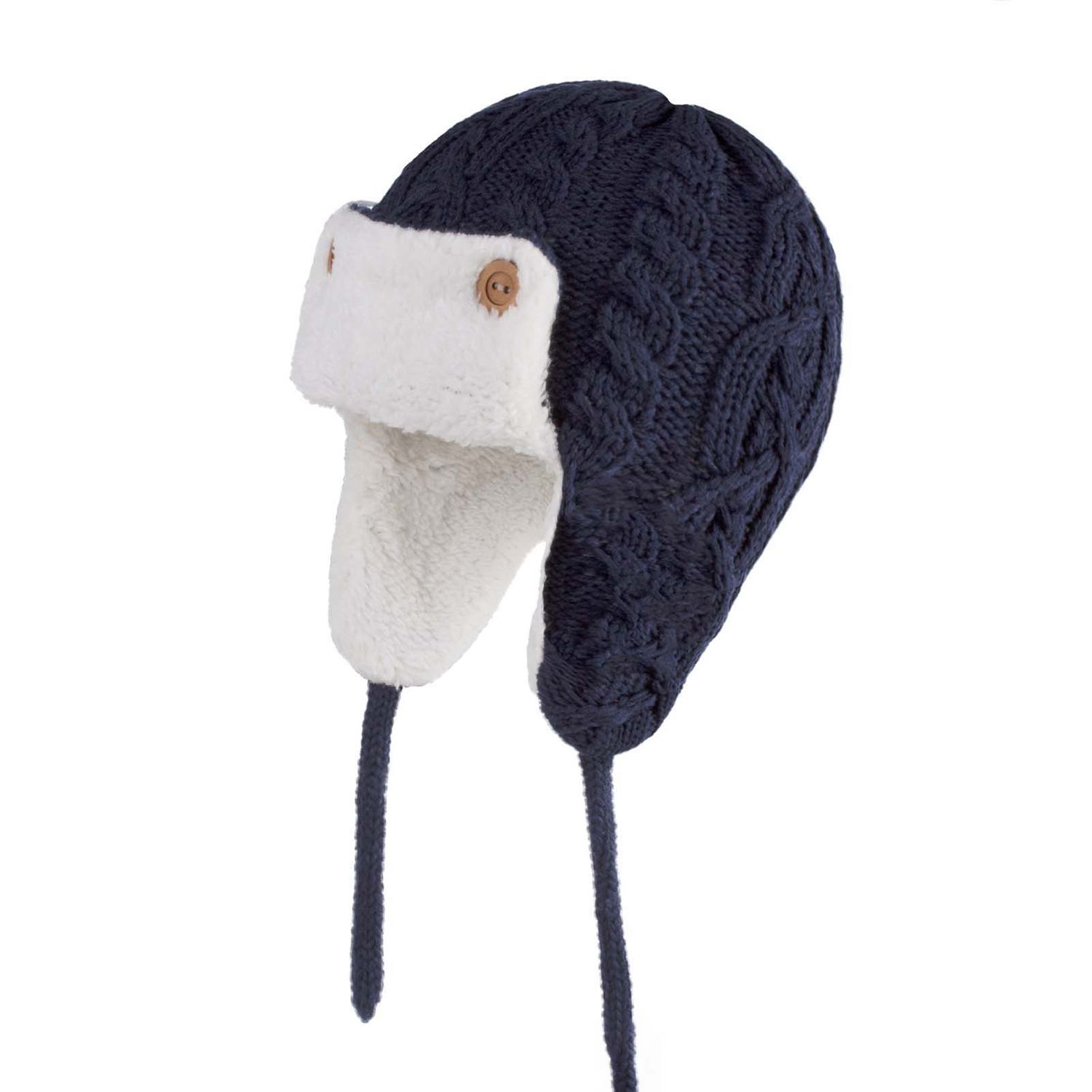 Ear Flap Hat Lightweight Ropes Twist Pattern Ear Flap Cap