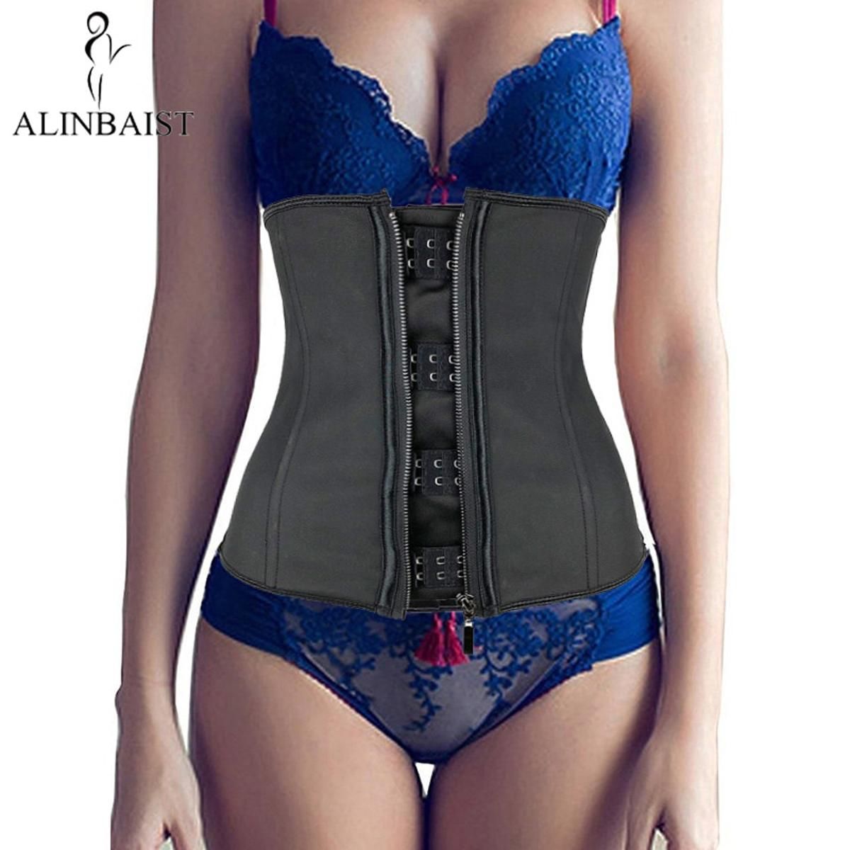 Women Latex Rubber Waist Trainer Body Shaper Shapewear Corset Belt Waist Shaper Trimmer Waist Cincher Girdles Tummy Control