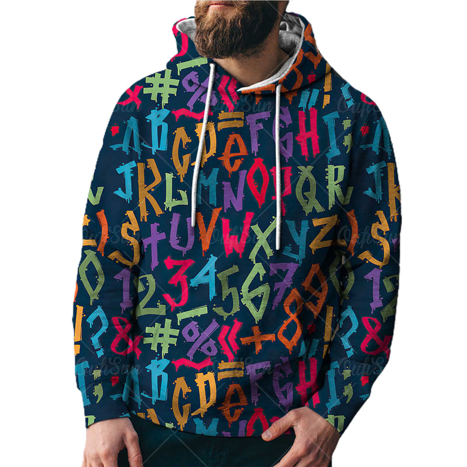 Hoodie Outwear Letters Painted Pting Coldproof Pullover Hoodie