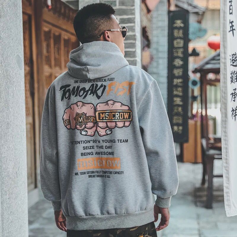 Fashion Boys Cool Men  Hop Hoodies Japanese Casual Sweatshirts Streetwear Men Women Loose Pullover Harajuku Devil Hoodie Male