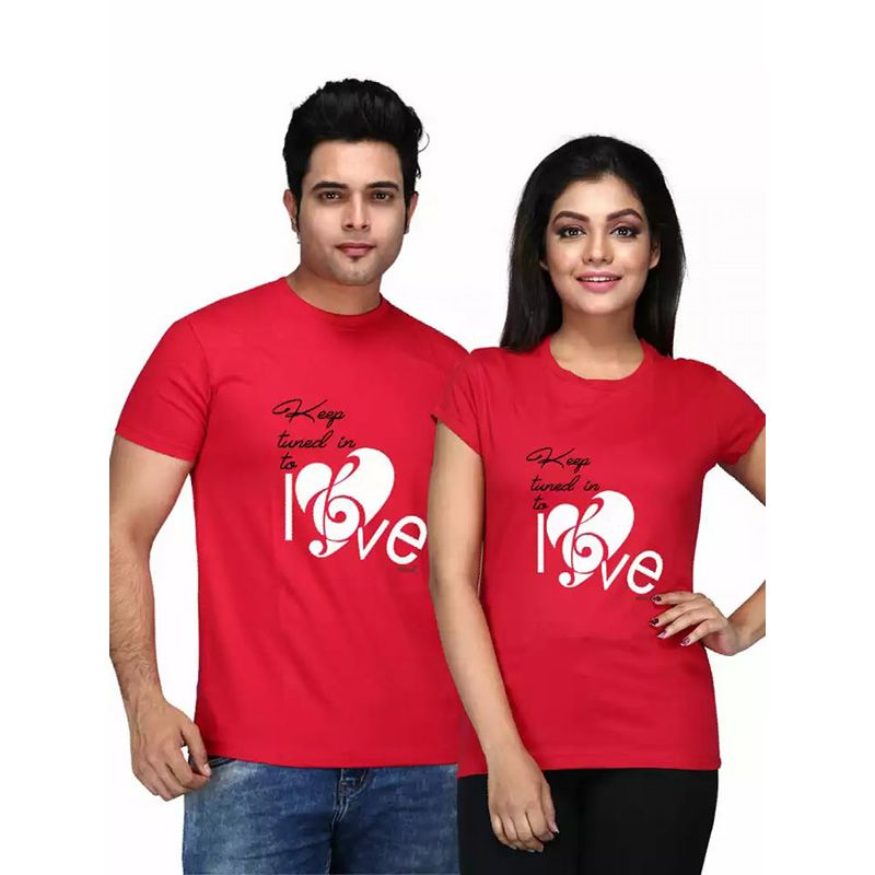 Valentine Celebration Couple Round Neck T-shirt Combo Pack