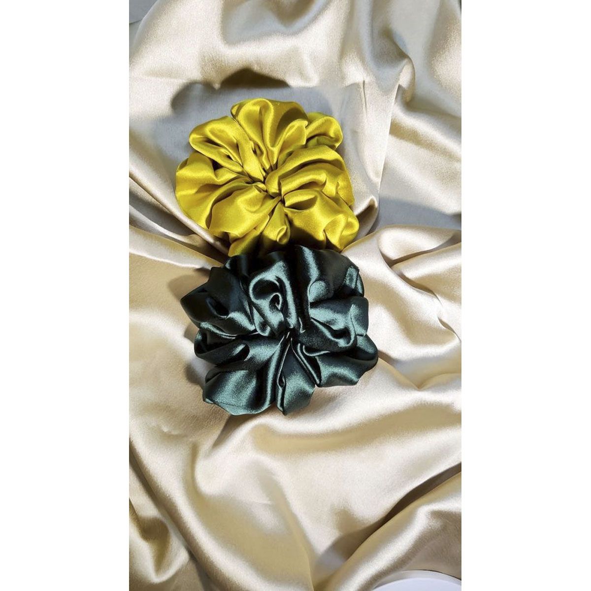 Scrunchie Pure Silk Wrists Band For Girls Two Combo