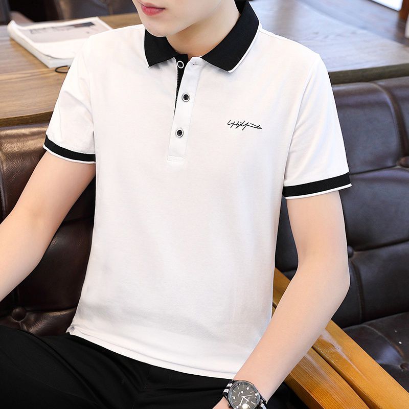 Trendy White Fashionable Summer Polo Shirt For Men