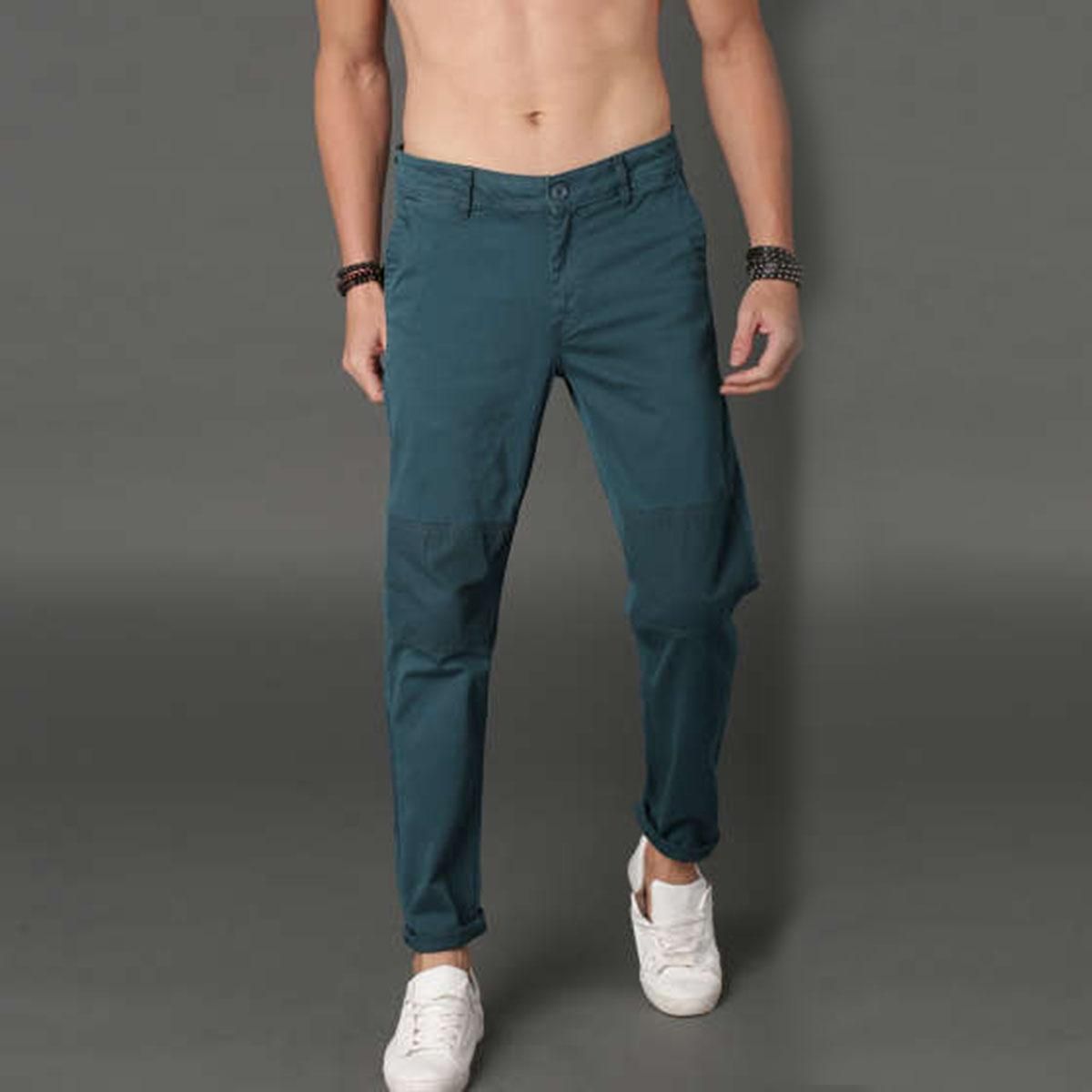 Turquoise Twill Gabardine for Men