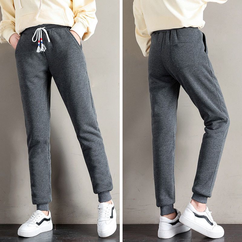 Women Winter Lambskin Cashmere Pants Warm Female Casual Cotton Pants Loose Harlan Long Trousers Plus Size 3XL 4XL
