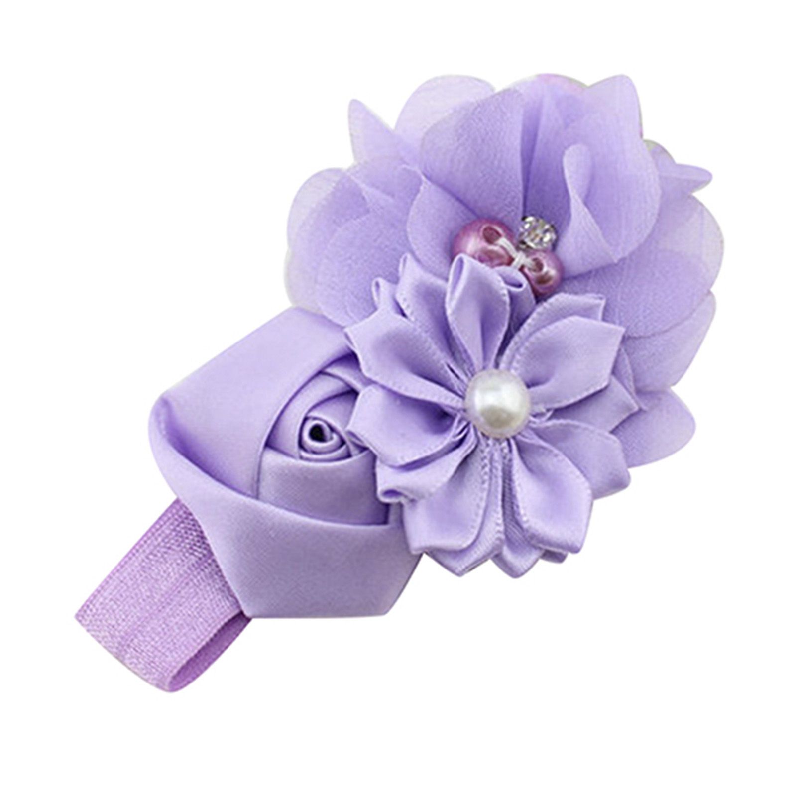 Headband Pearl Skin-friendly Chiffon Baby Girls Bow Knot Kids Headwear for Birthday