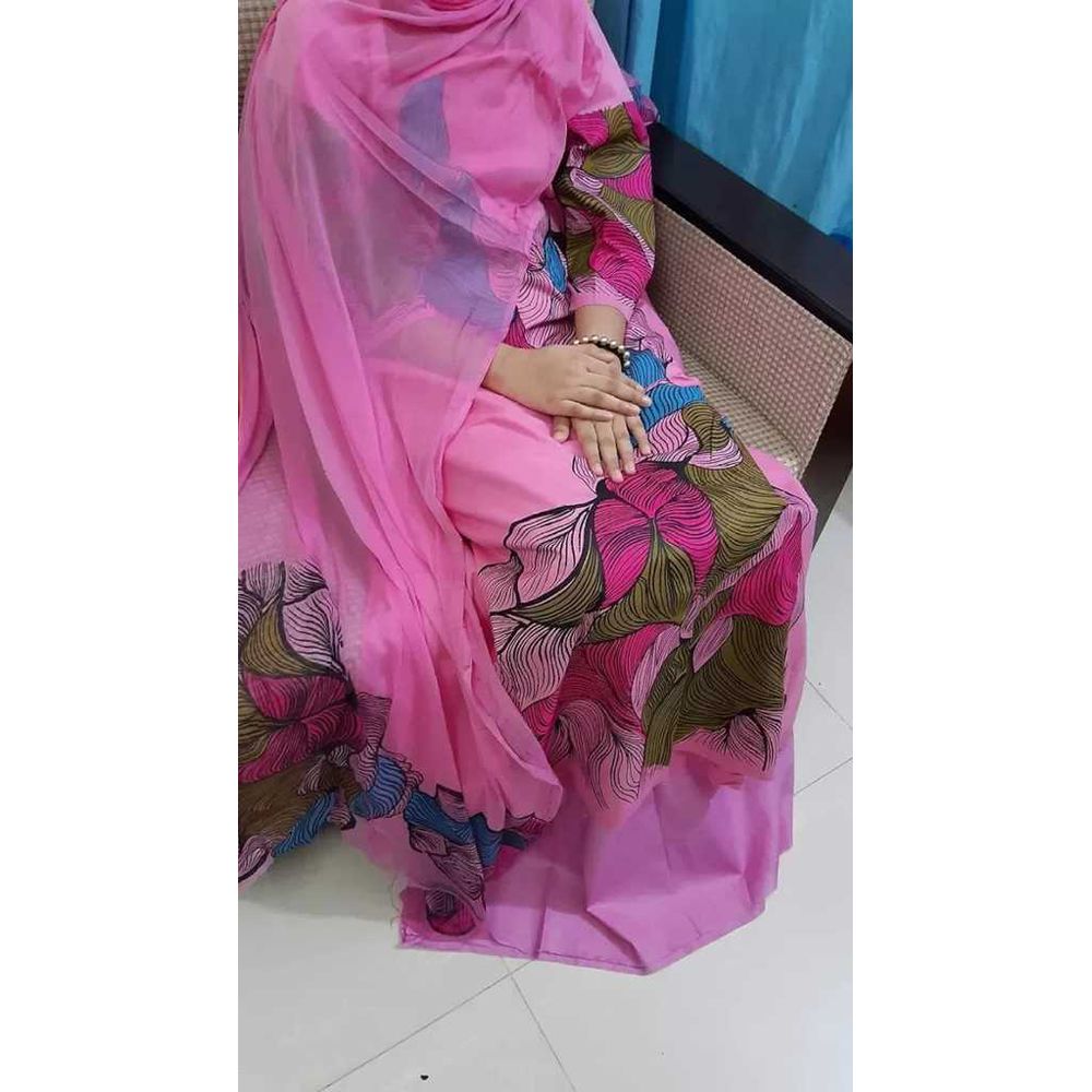 Skin Print and Block Print  Work Unstitched Cotton Three Piece 3 Piece For Women Ladies Collection