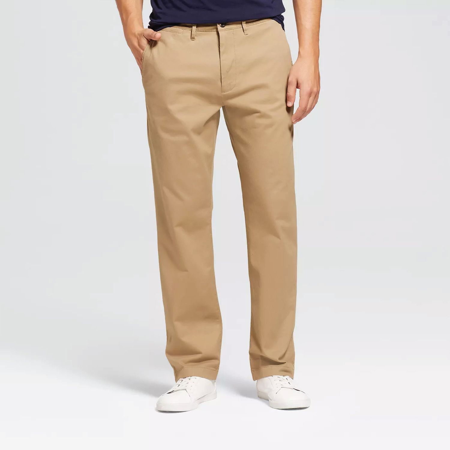 Slim-Fit Chino Gabardine Pants -Khaki