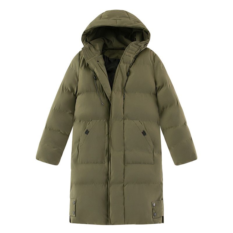 Men's Winter Coat Silk-Like Cotton Casual Jacket High-Quality Men's Jacket Windproof Warm Hooded Parkas Athlete Coat