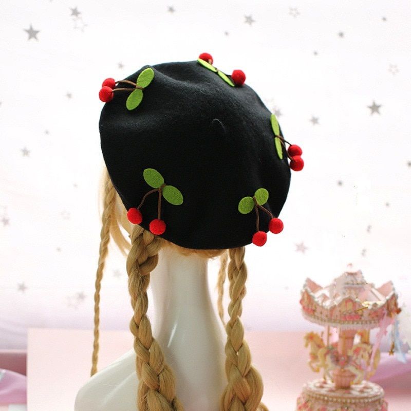 Women Handmade egg yolk beret hat handmade wool felt painter cap winter warm newsboy beanie hat outdoor ng cap wholesale