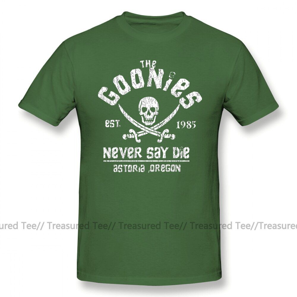 Goonies T Shirt Goonies T-Shirt Short-Sleeve Graphic Tee Shirt Fun 100 Percent Cotton Beach Male Big Tshirt