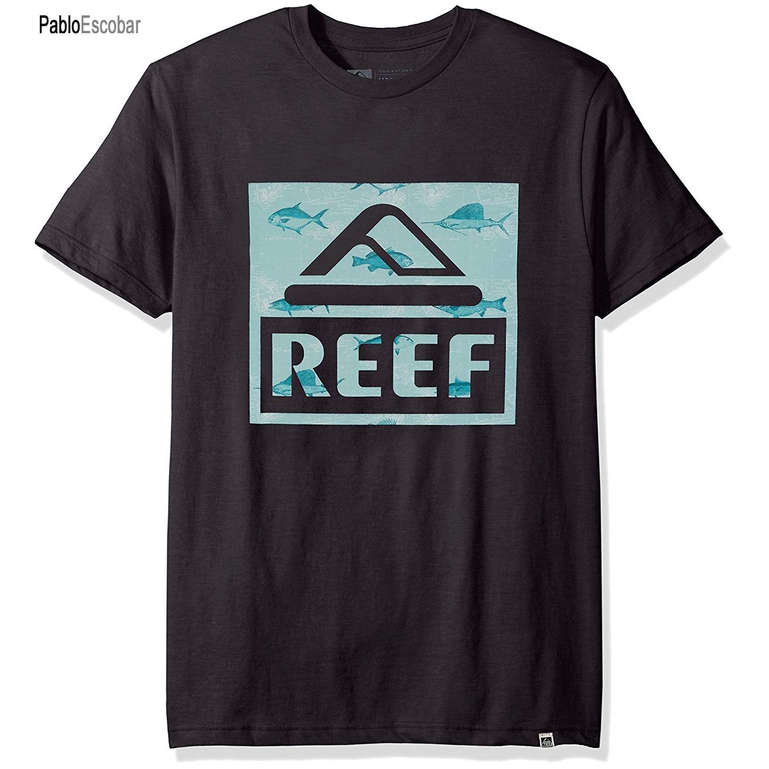 Reef Men's Logo T-Shirt Short Sleeve T-Shirt Funny Print Top Tee Loose Black Men T Shirts Homme Tees Homme High Quality