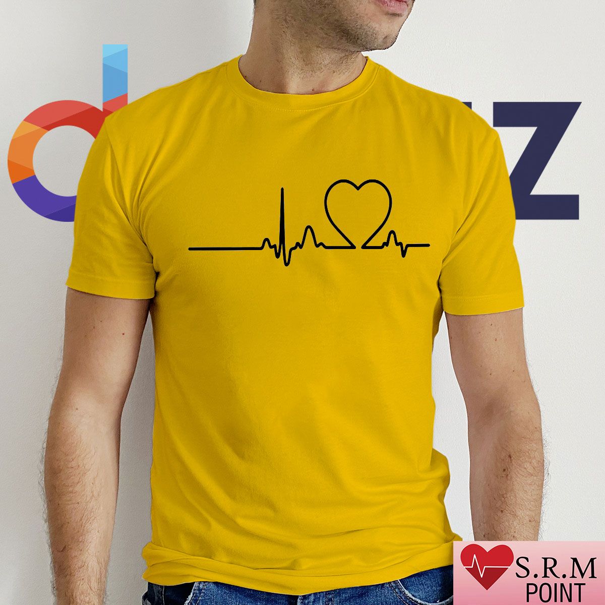 Love Heart digital print T Shirts White Tshirt plain Sublimation polyester T-Shirt For man - Tshirt For Men - T Shirt For Man - T Shirt For Man