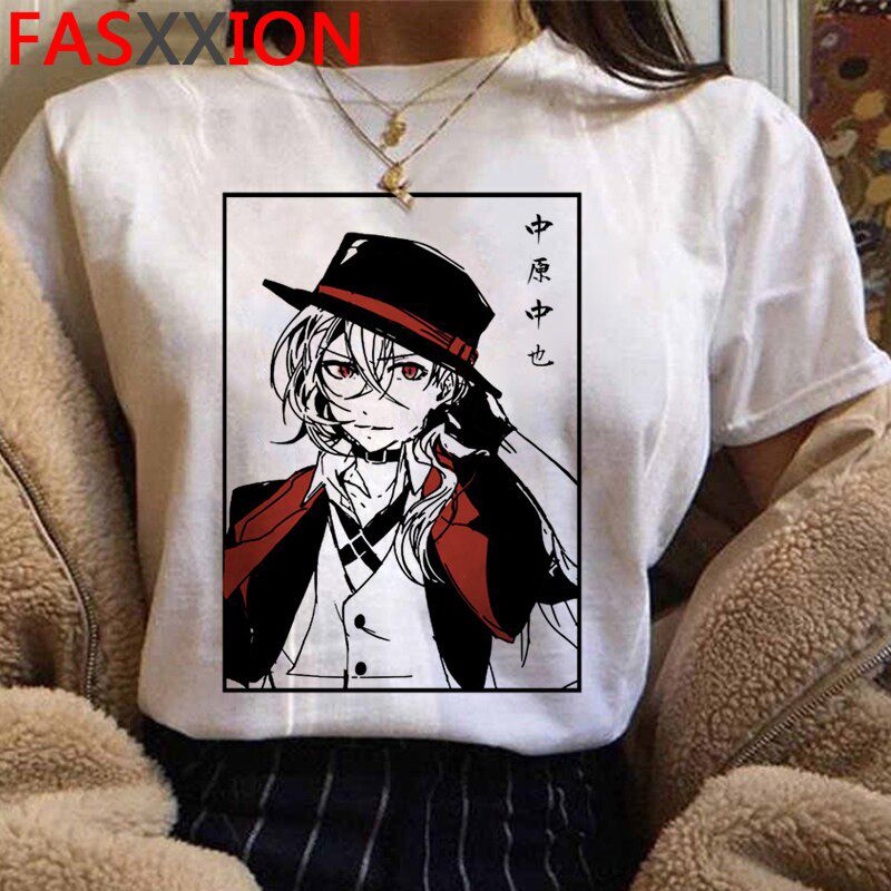 Funny Bungou Stray s Chuuya Nakahara T-shirt Men Harajuku Cute Anime Tshirt Kawaii Manga Uni T Shirt Streetwear Tees Male