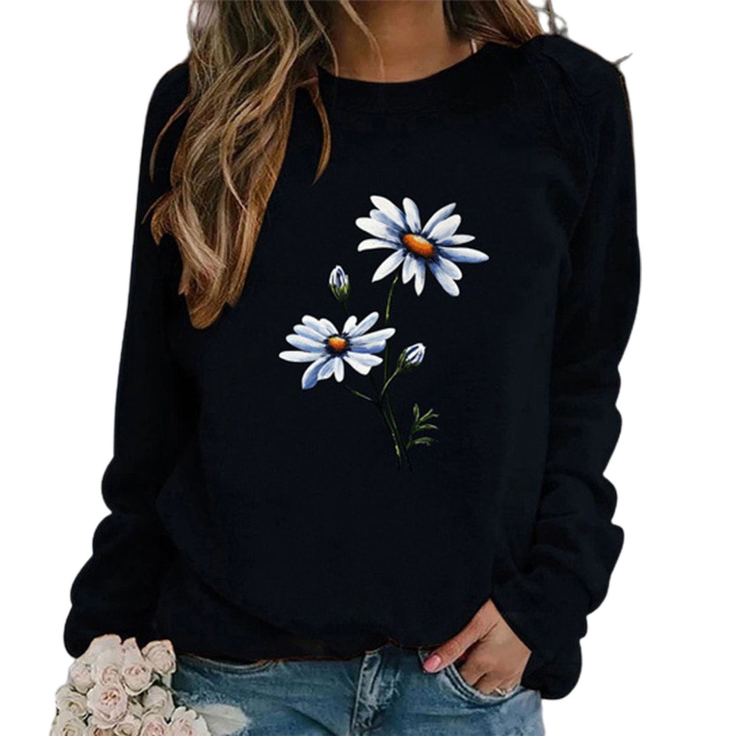 Sweatshirt O Neck Loose Pure Color T-shirt