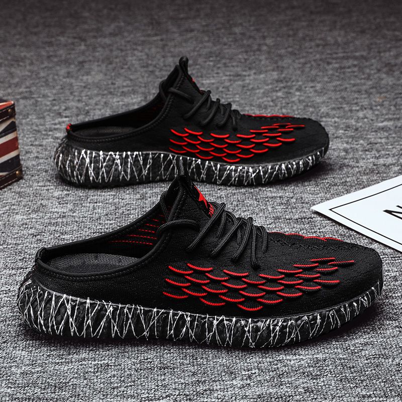 Men wear outdoor driving outside in summer men's slippers lazy no heels one foot sandals Baotou sandals