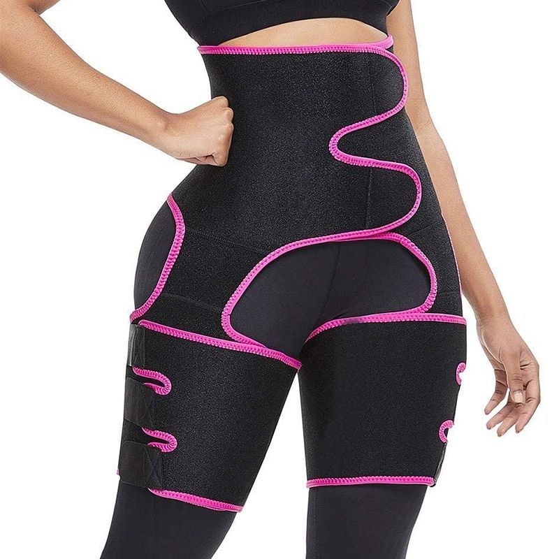 3 in 1 waist and thigh trimmer Double Compression Belt Leg Support Sweat Sauna Effect Neoprene Waist Trainer Lifter Workout