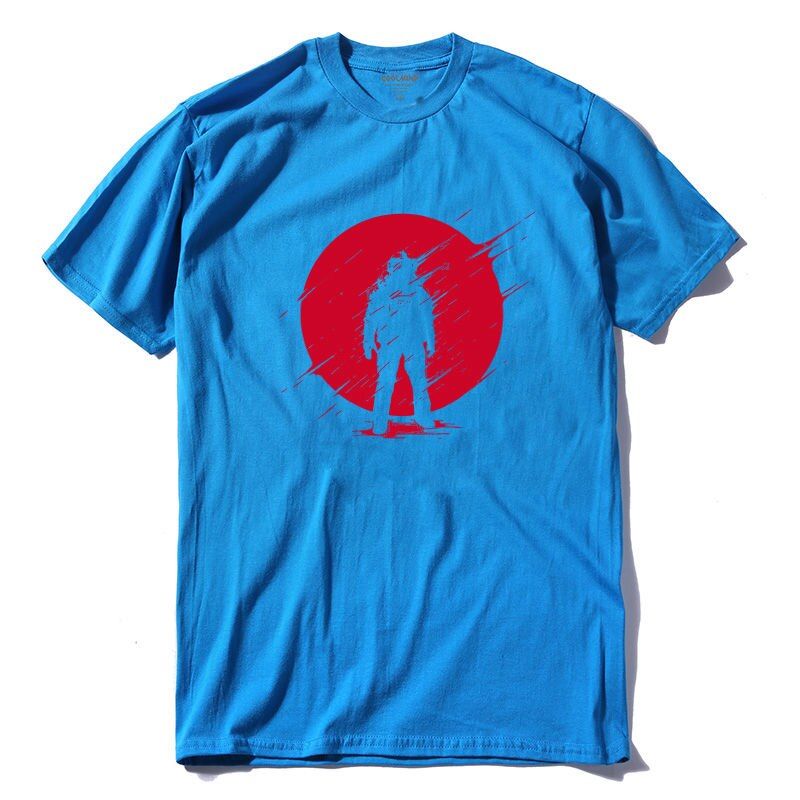 QI0237A 100% cotton fashion loose short sleeve o-neck men T shirt casual street style loose summer mens tshirt