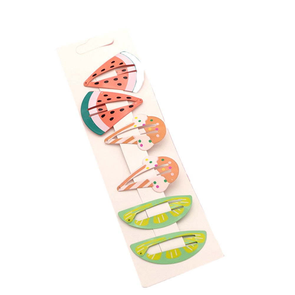 6Pcs Lovely Mermaid Fruit Barrette Kids Girls Side Hair Clip Hairpin Headwear