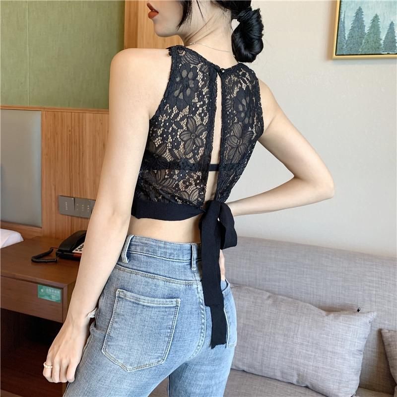 Small sexy wild lace knit camiso