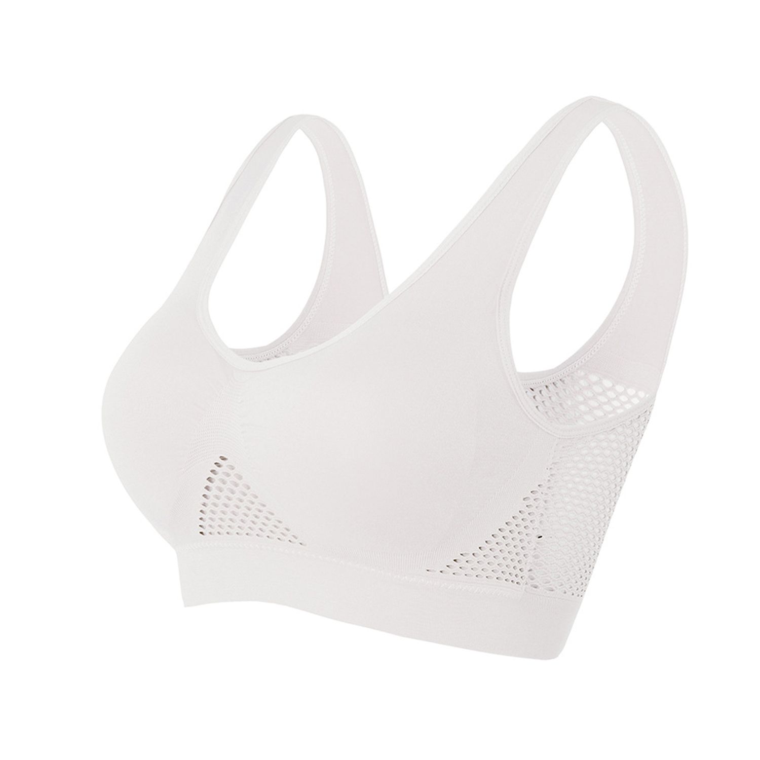 Sports Bra Padded Solid Color Padded Seamless Brassiere Brelette