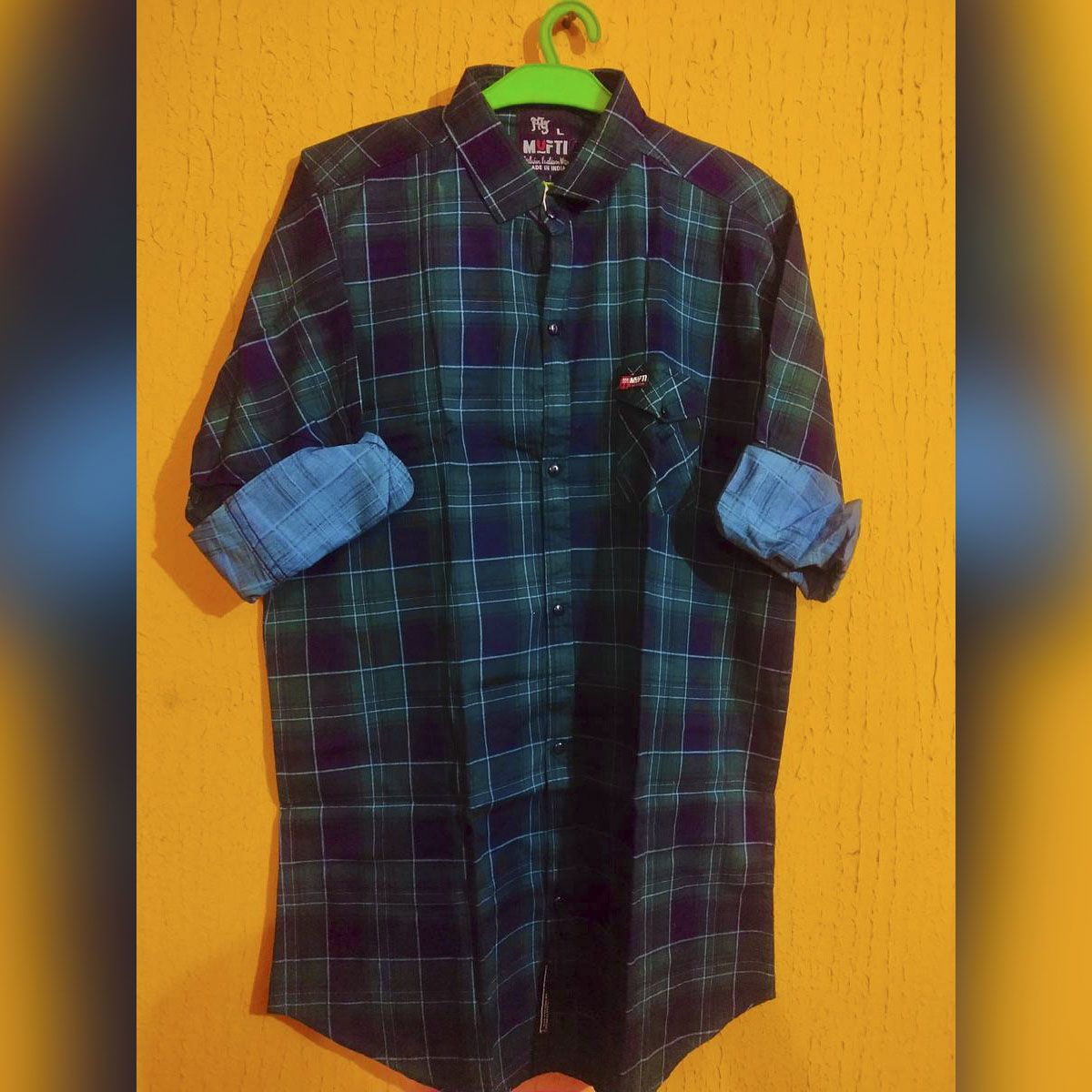 Multi Color Check Cotton Long Sleeve Casual Shirt For Men