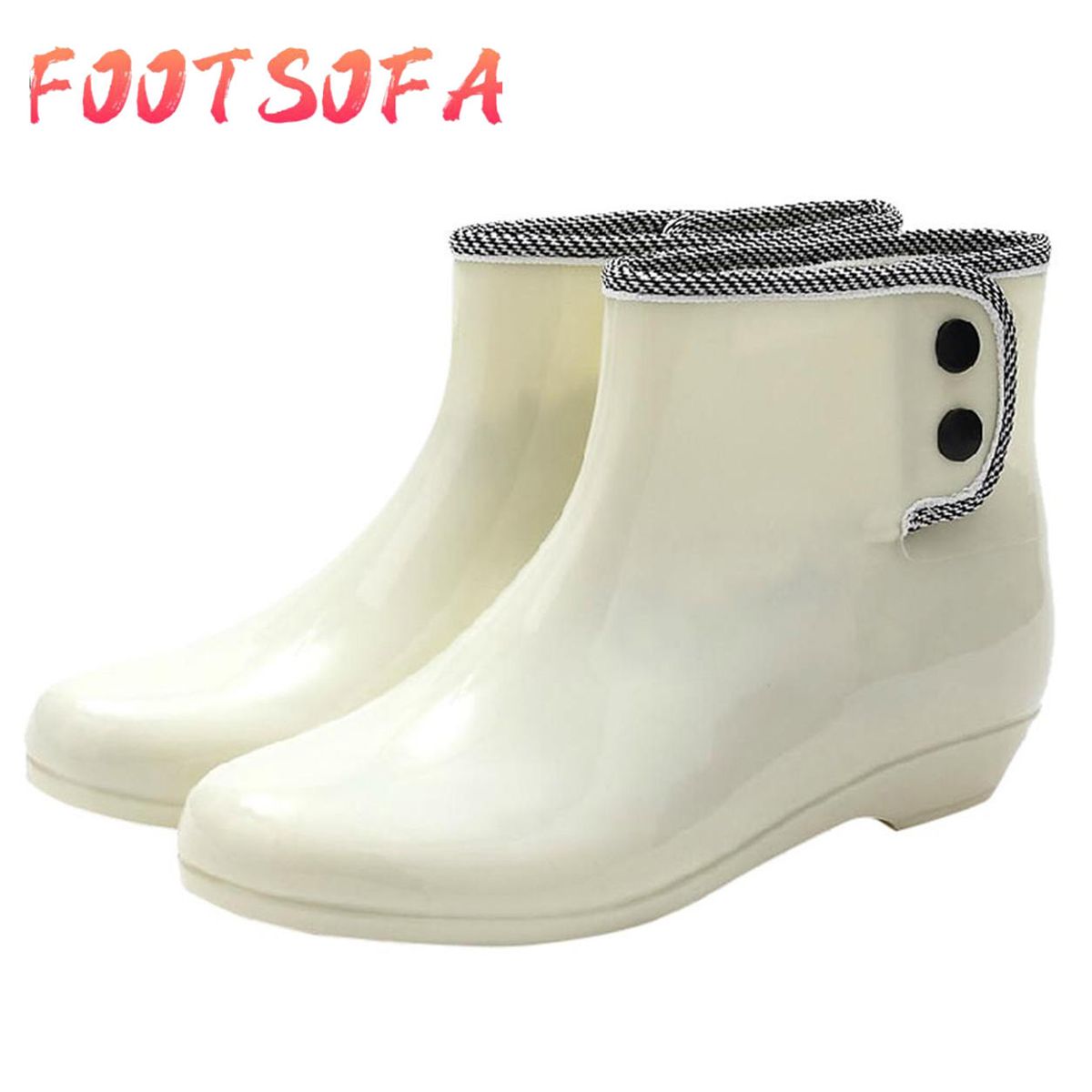 Women's Rain Boots Fashion Short Tube Rain Boots Water Slip Resistant Water Shoe