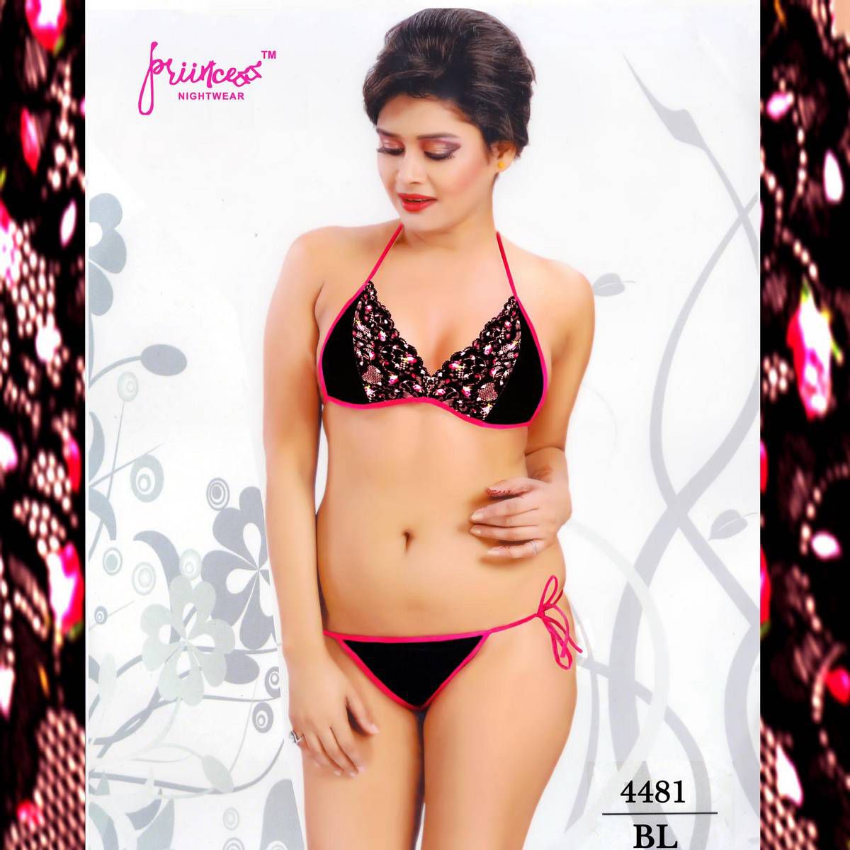 Silk Material Bikini Set For Women - Panty