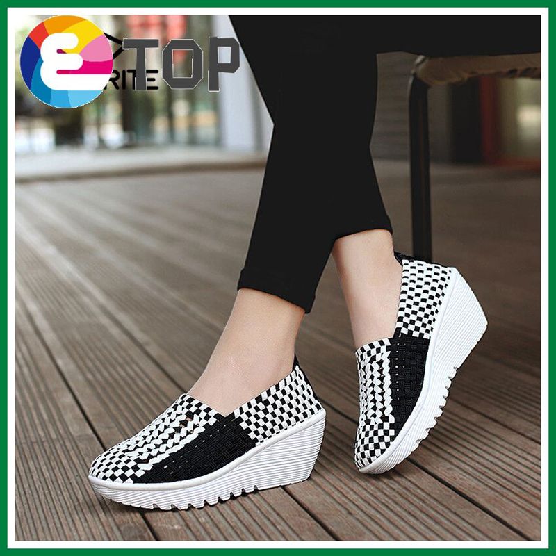 Women Sandals Wedge Sandals for Women Big Size 42 Platform High Heels Sandals Elevator Shoes Height Increase Bohemia Casual Shoes Hand Woven Shoes